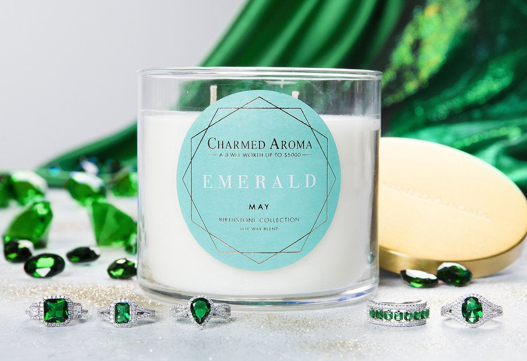 MAY BIRTHSTONE – EMERALD CANDLE
